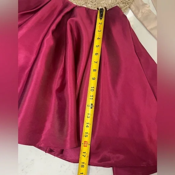 Elegant Gold and Red Kids Dress - Picture 13 of 14